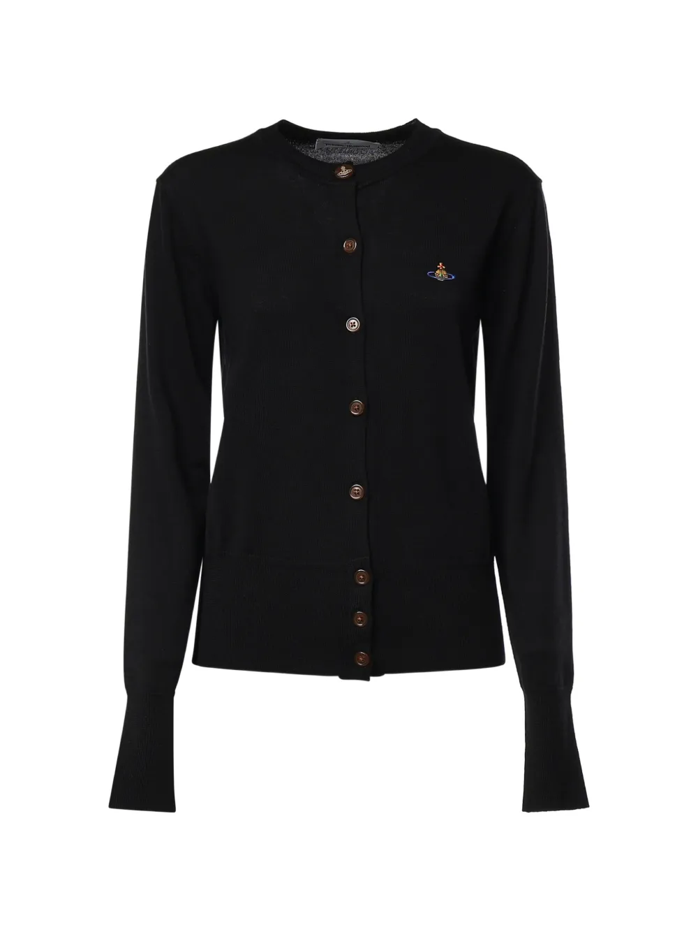 Vivienne Westwood Orb-embroidered button-up cardigan - Nero
