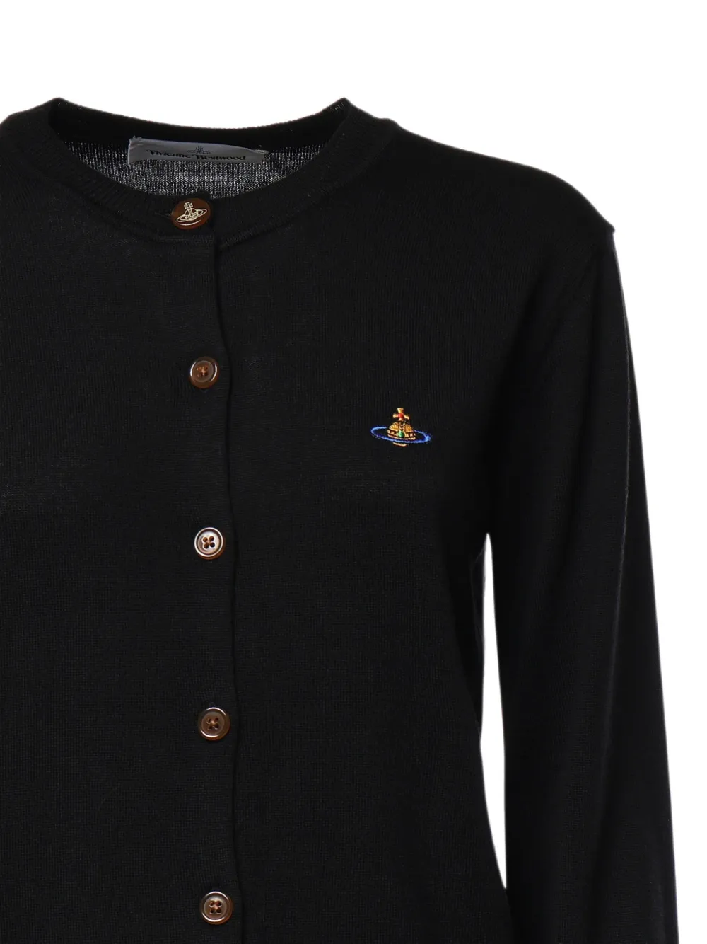 Vivienne Westwood Button-up vest met geborduurde Orb Zwart