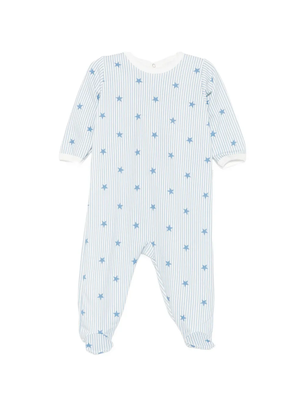 Petit Bateau star-print striped pajamas - Weiß