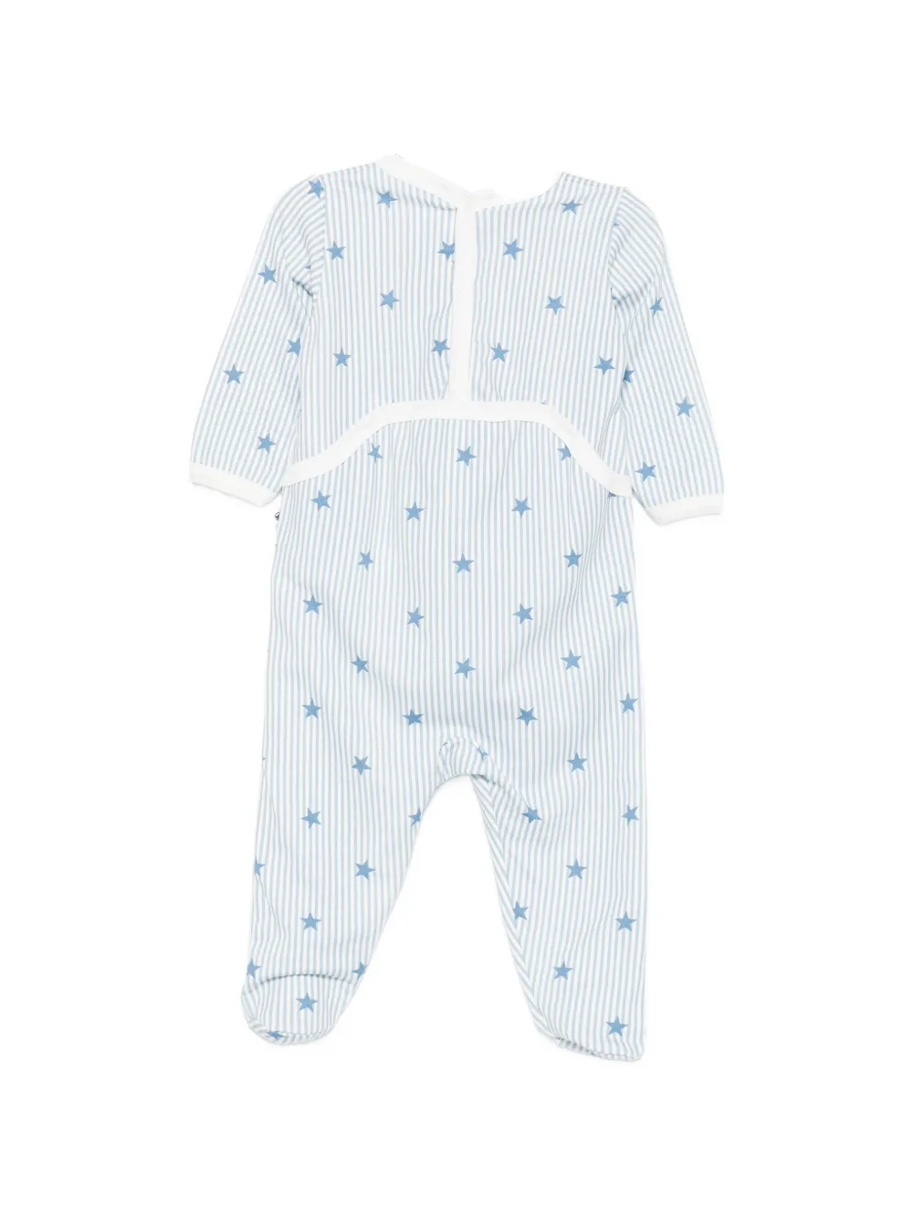 Petit Bateau Gestreepte pyjama met sterrenprint Wit