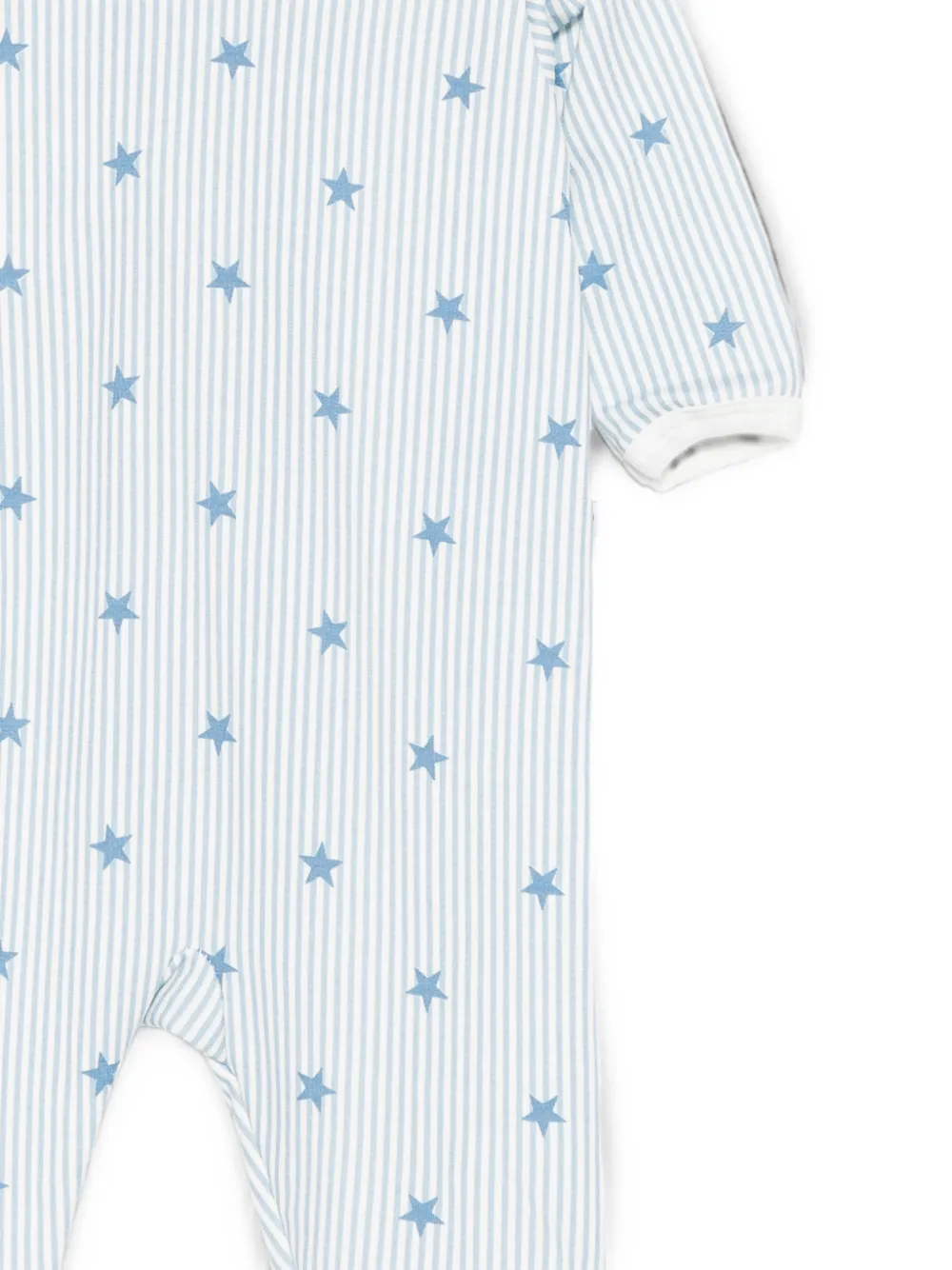 Petit Bateau Gestreepte pyjama met sterrenprint Wit
