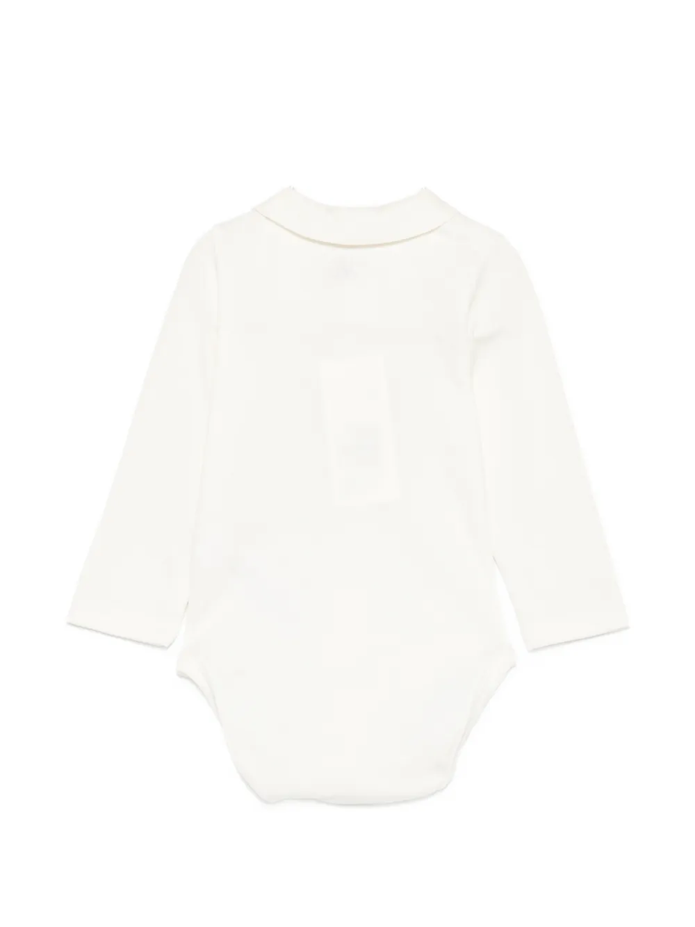 Petit Bateau Romper met Peter Pan kraag Beige