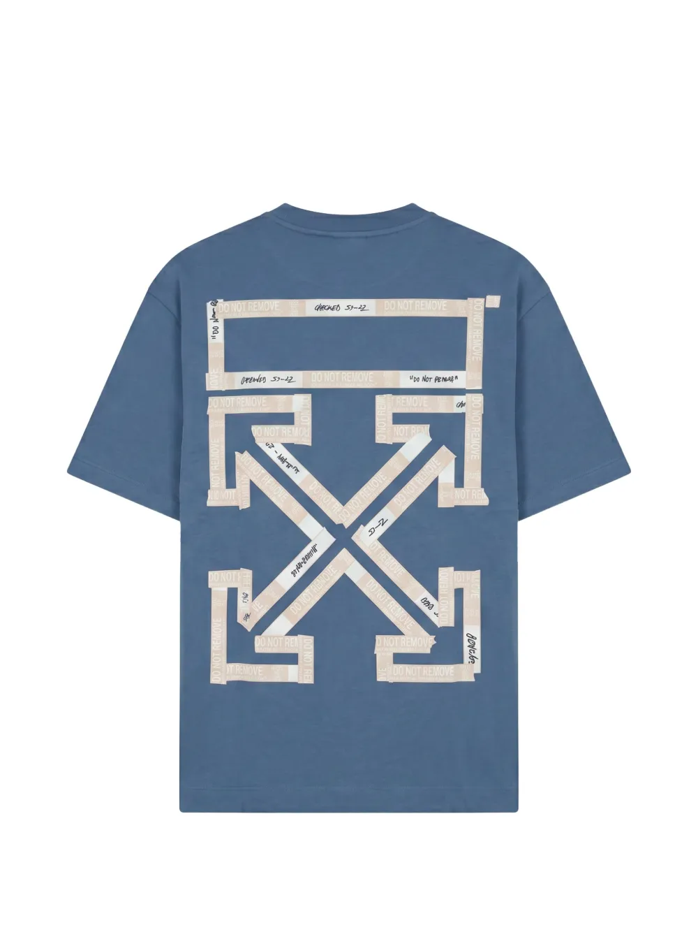 Off-White T-shirt met pijlprint Blauw