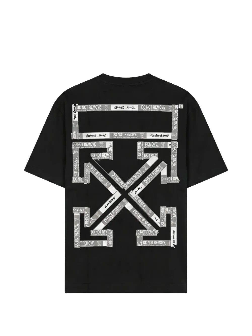 Off-White Katoenen T-shirt met geborduurd logo Zwart