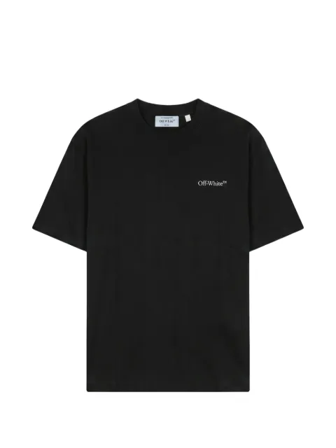 Off-White logo-embroidered cotton T-shirt