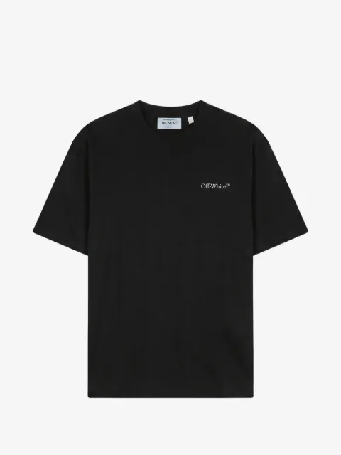Off-White logo-embroidered cotton T-shirt