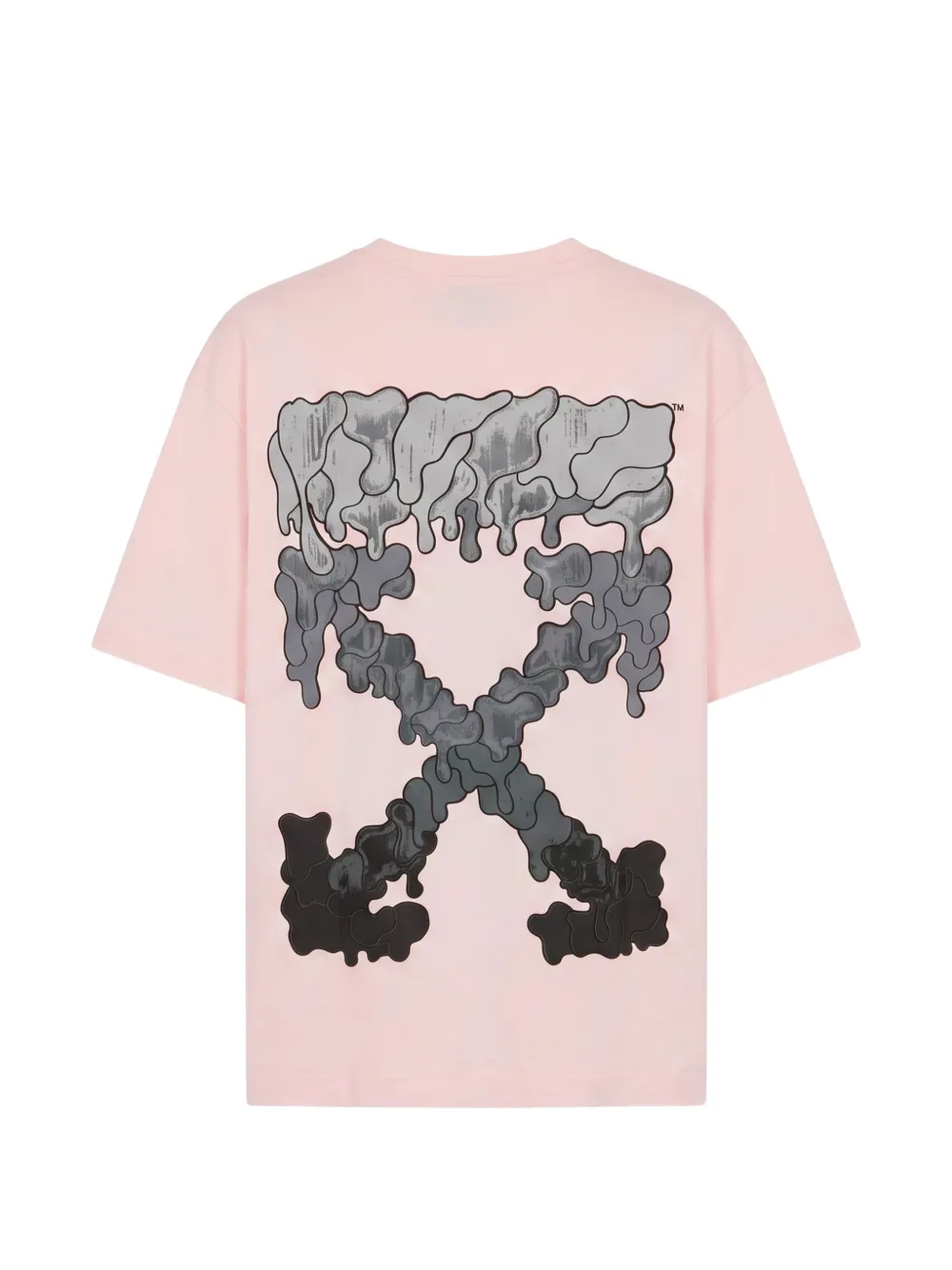 Off-White T-shirt met pijlprint Roze