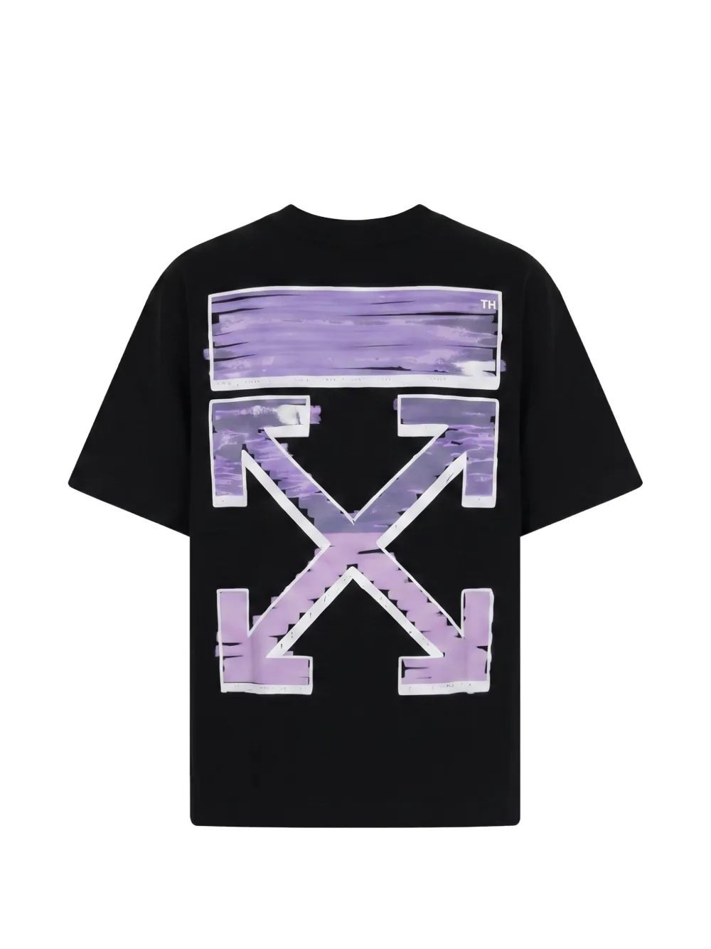 Off-White T-shirt met geborduurd logo Zwart