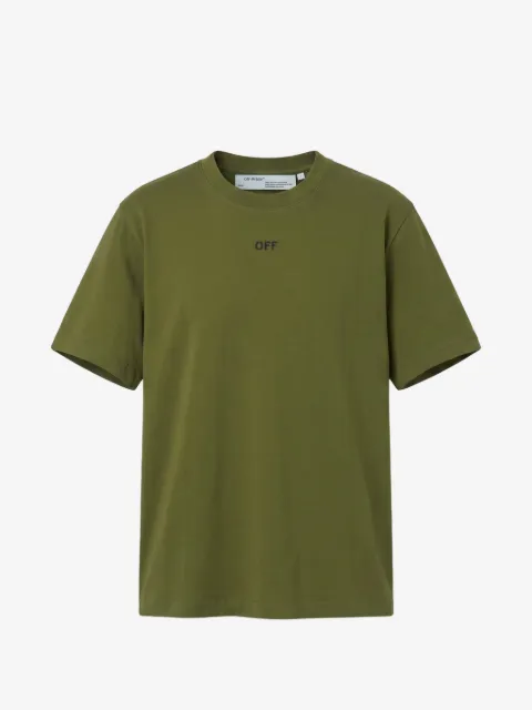 Off-White T-Shirt mit Pfeil-Patch