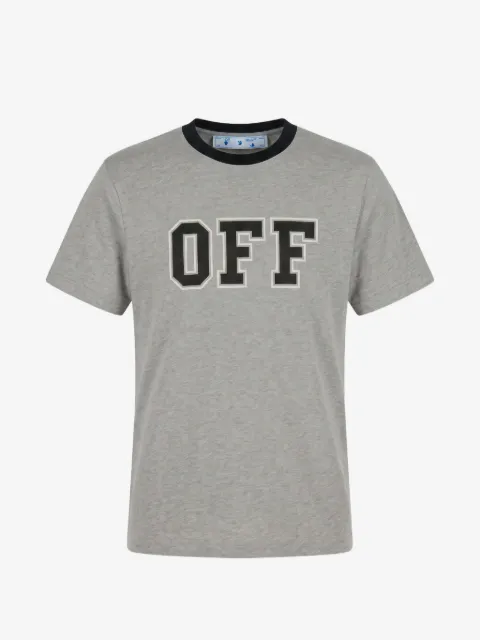 Off-White logo-print ringer T-shirt
