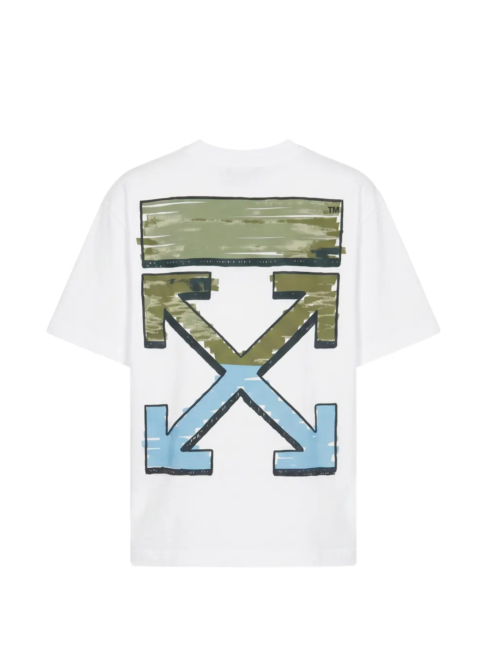 Off-White T-shirt met geborduurd logo Wit