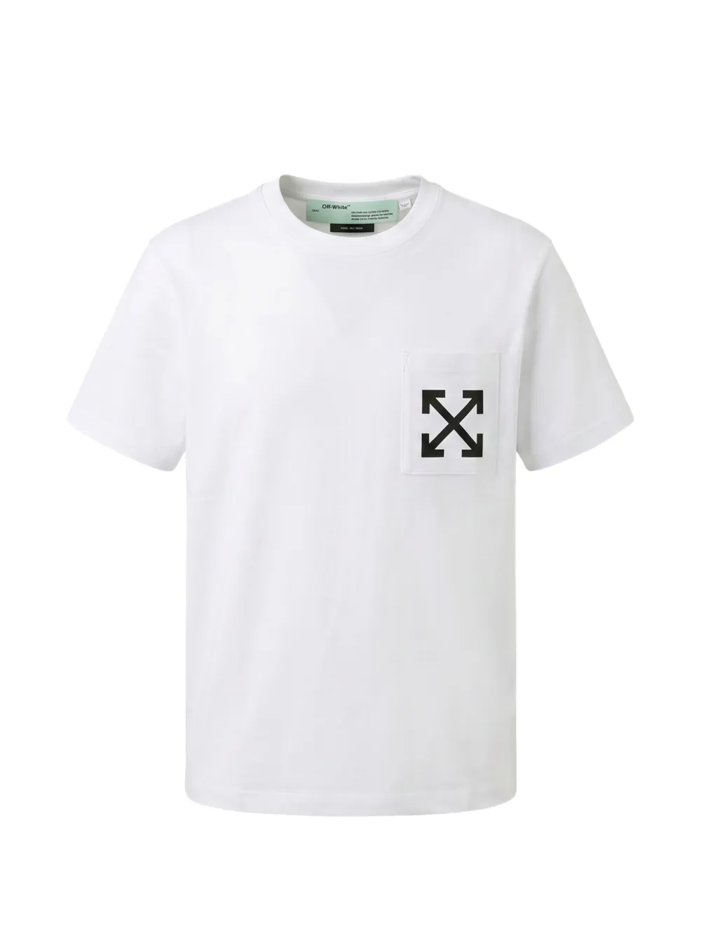 Off-White Arrows-print patch pocket T-shirt - Bianco