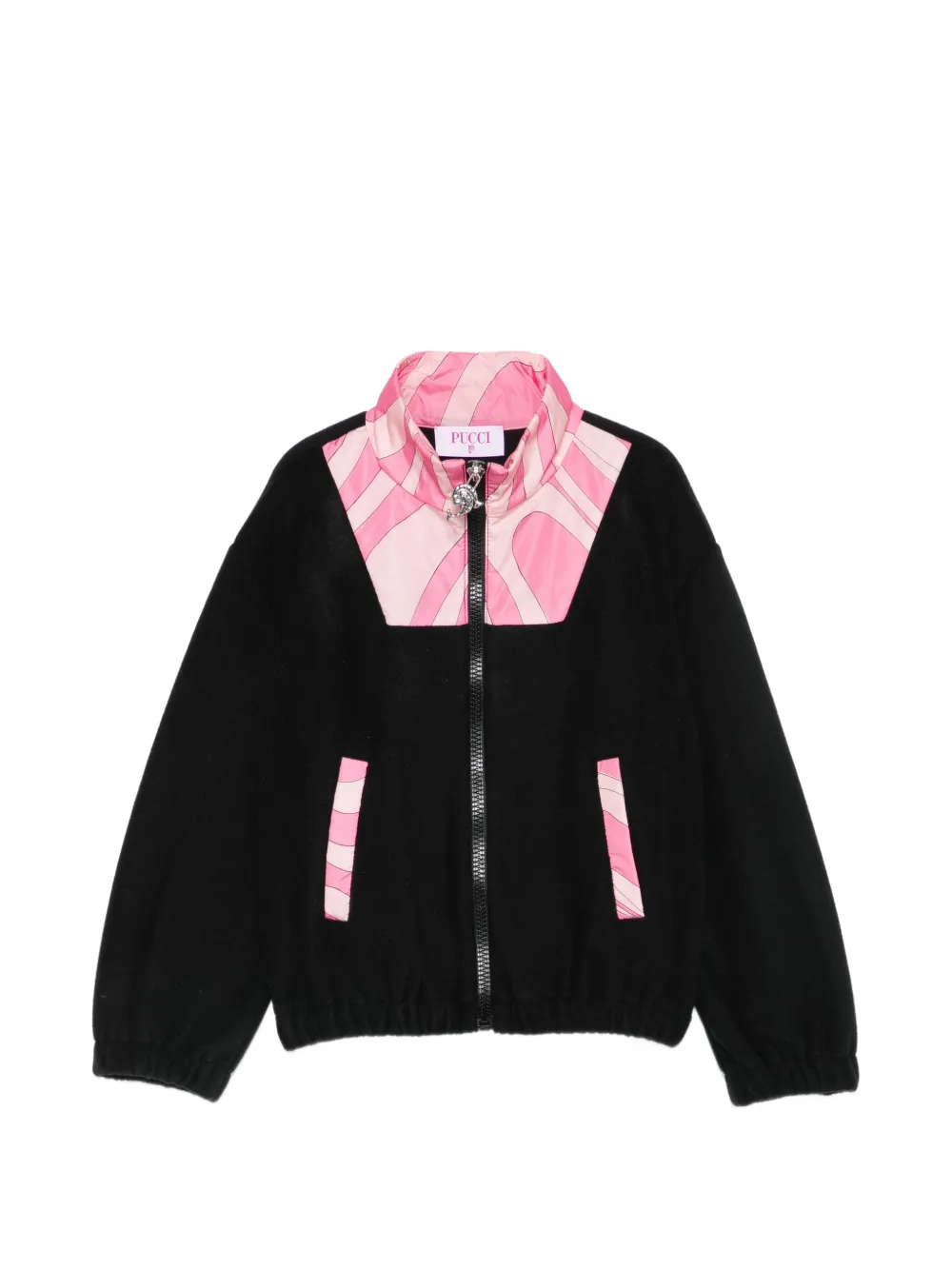 PUCCI Junior Iride-print zip-up cardigan - Schwarz