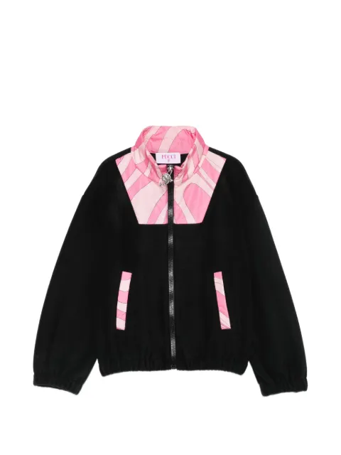 PUCCI Junior Iride-print zip-up cardigan