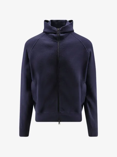Stone Island logo-patch zip-up hoodie