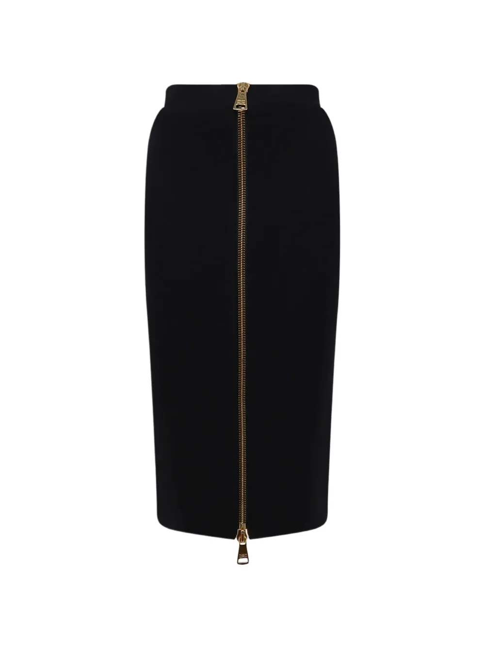 Elisabetta Franchi midi two-way-zip skirt - Nero
