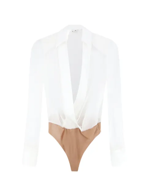 Elisabetta Franchi surplice-neck long-sleeved bodysuit