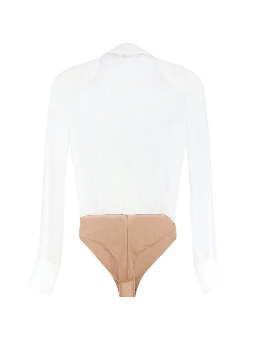 Elisabetta Franchi surplice-neck long-sleeved bodysuit Wit