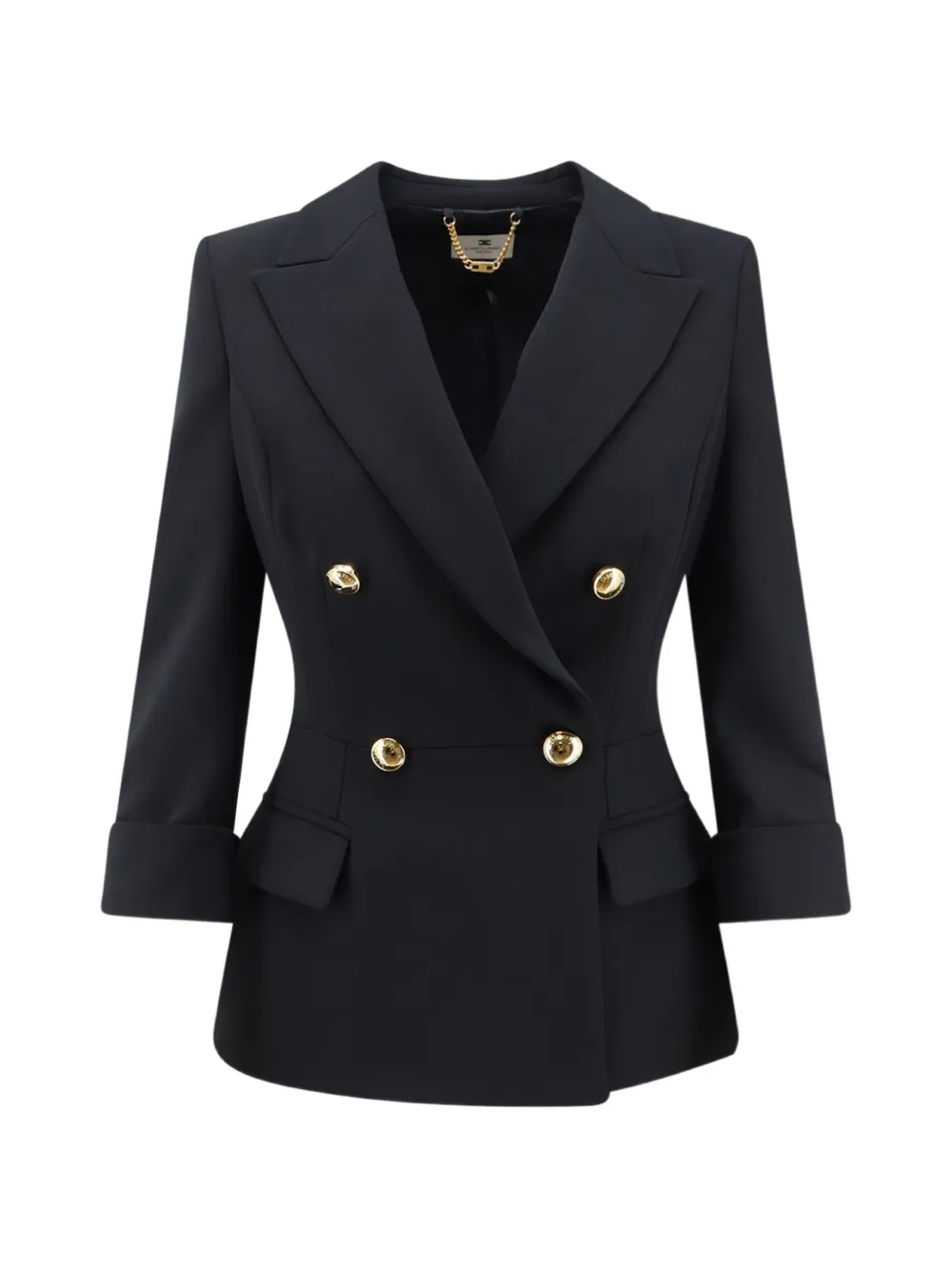 Elisabetta Franchi double-breasted peaked-lapel blazer - Schwarz
