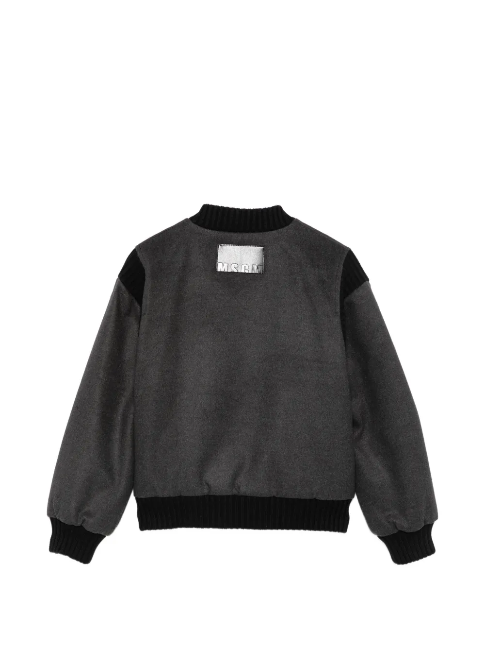 MSGM Kids Bomberjack met geborduurd logo Grijs
