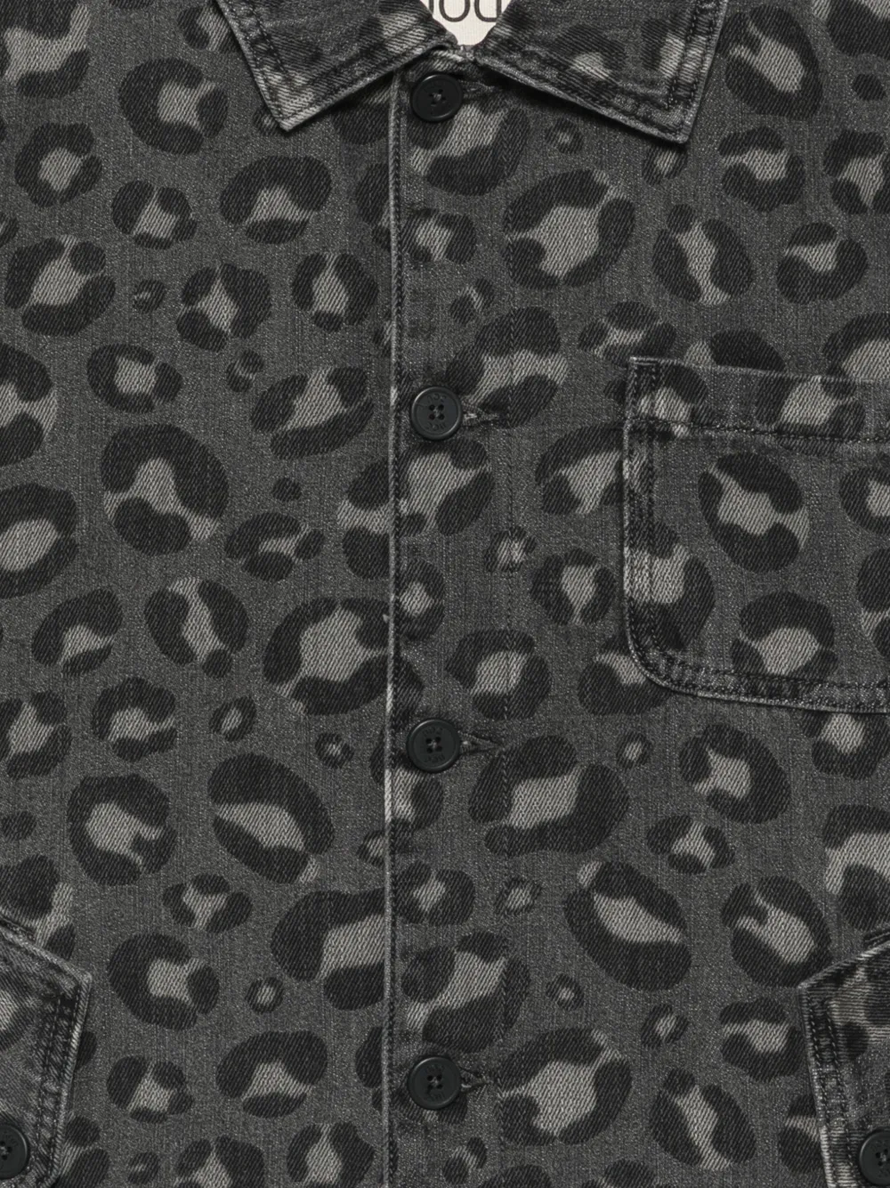 Douuod Kids Spijkerjack met luipaardprint Grijs