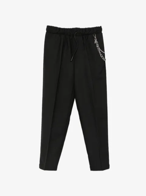 John Richmond Junior chain-detail drawstring-fastening trousers