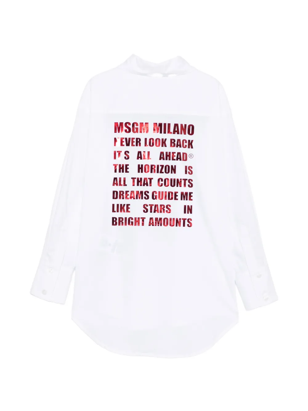MSGM Kids Shirt met logoprint Wit