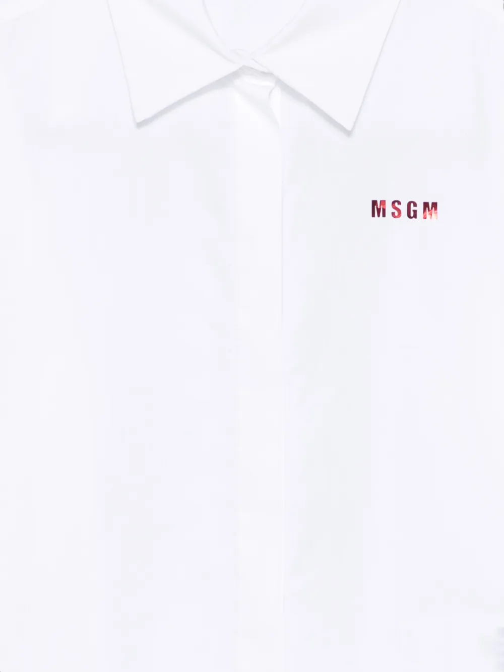 MSGM Kids Shirt met logoprint Wit