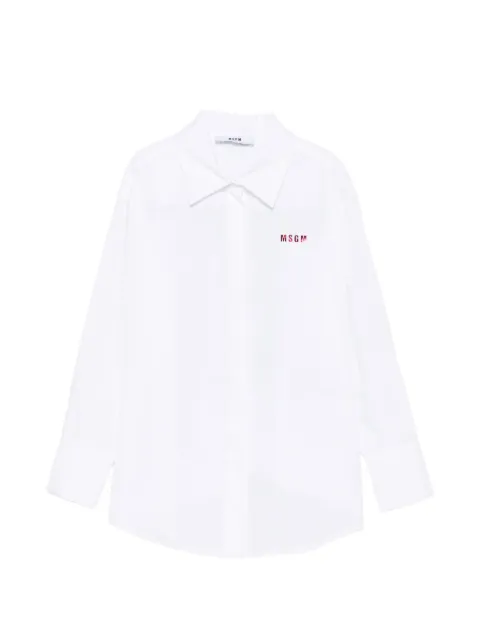 MSGM Kids logo-print long-sleeve shirt