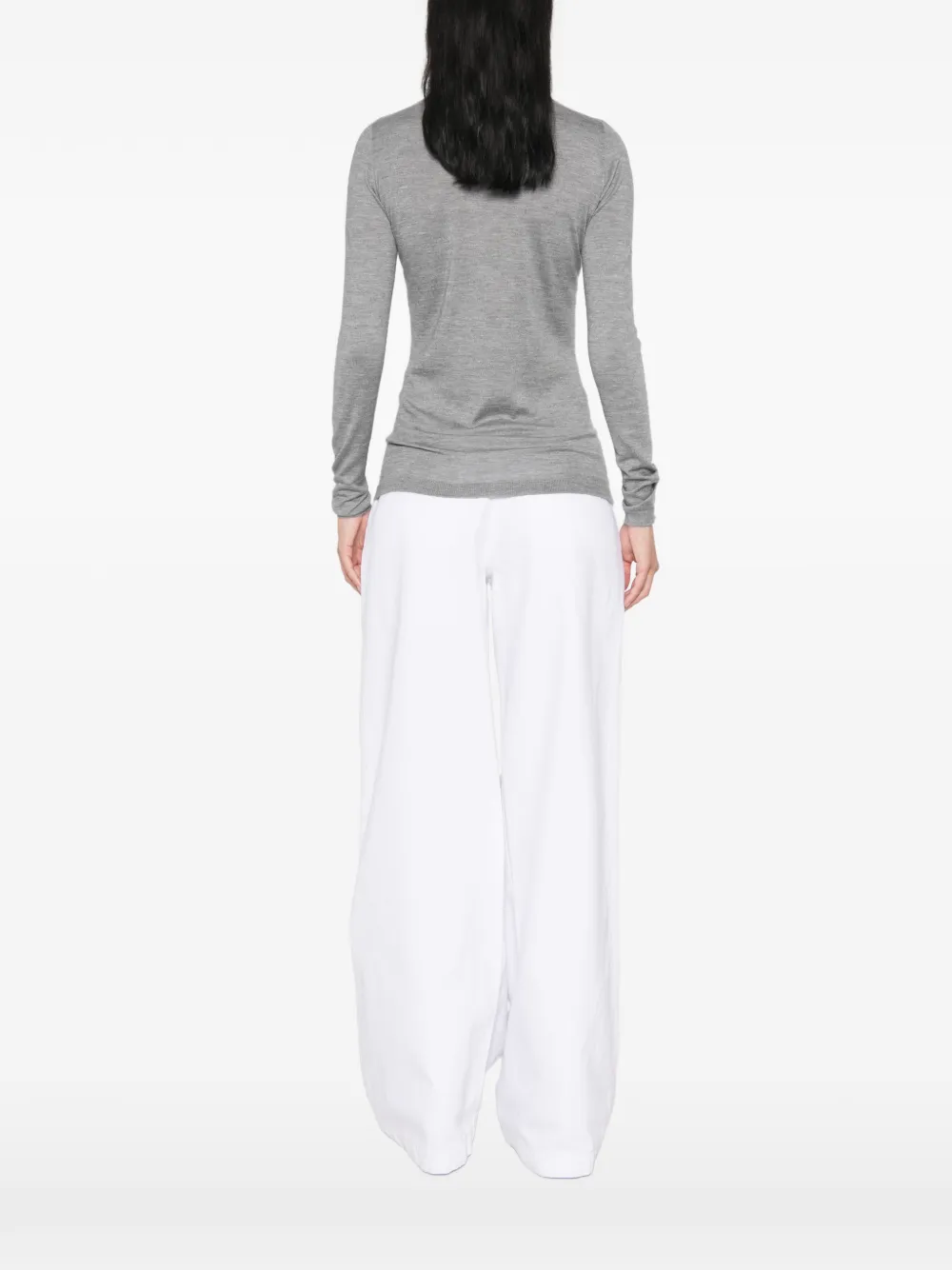 Fabiana Filippi roll-neck long-sleeve sweater Wit