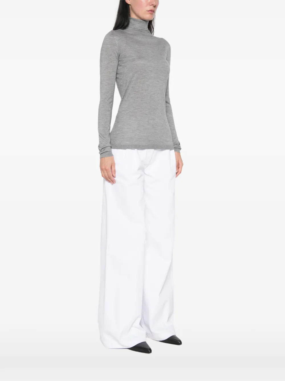 Fabiana Filippi roll-neck long-sleeve sweater Wit