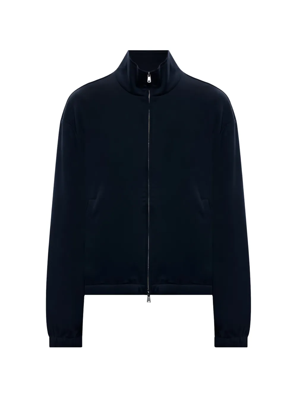 Max Mara High-neck Zip-up Bomber Jacket In Black