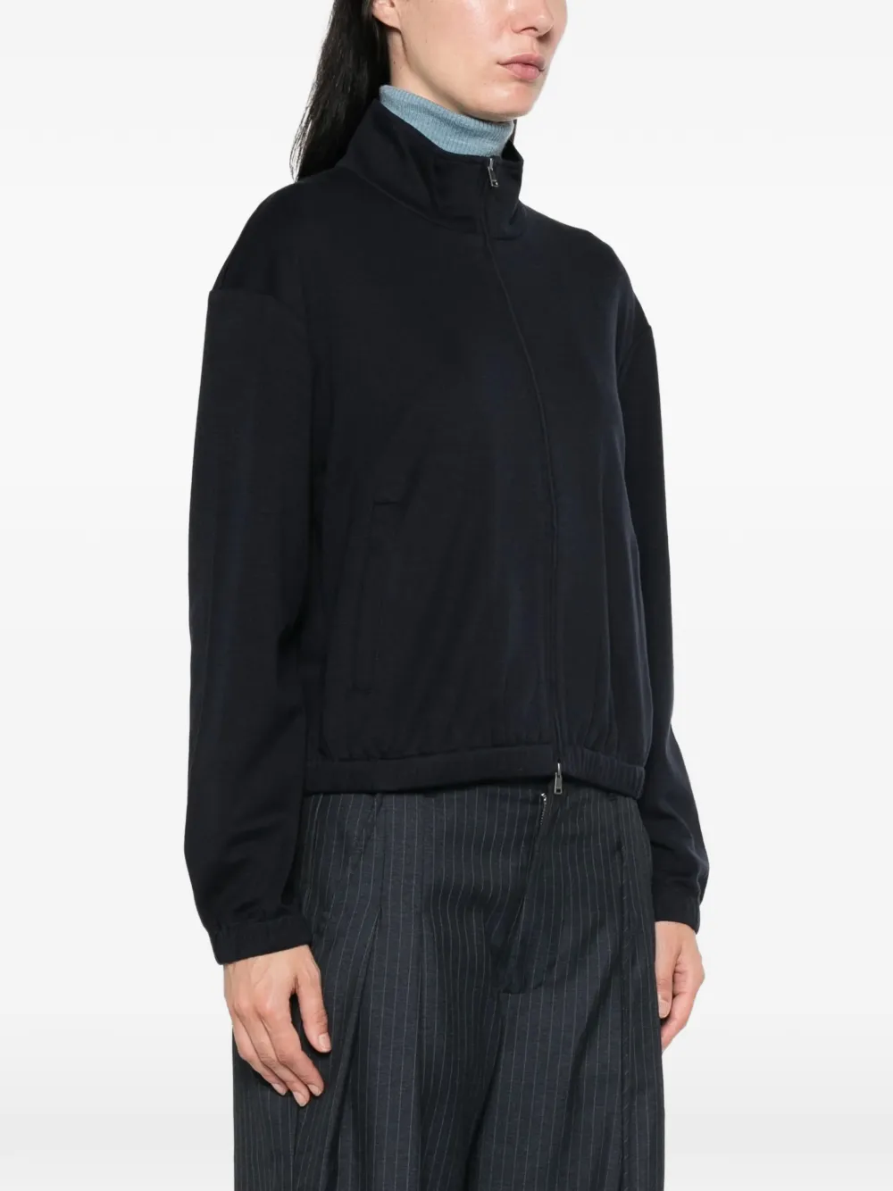 Max Mara high-neck zip-up bomber jacket
