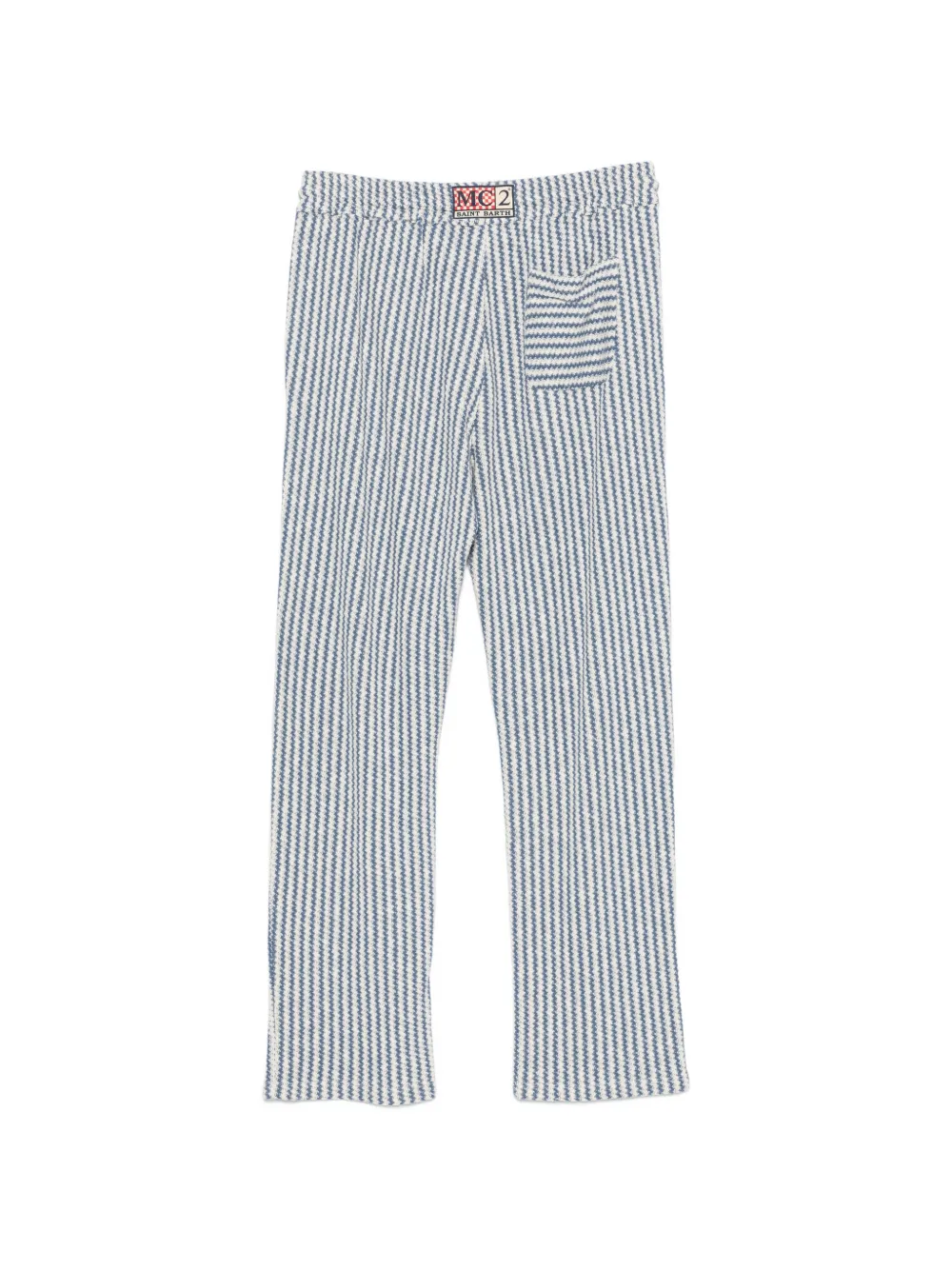 MC2 Saint Barth Calais gehaakte broek met trekkoord Blauw