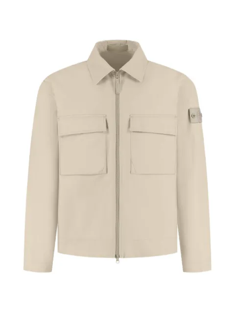 Stone Island logo-patch zip-up jacket