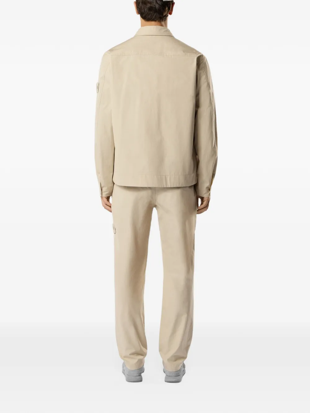 Stone Island Jack met logopatch Beige
