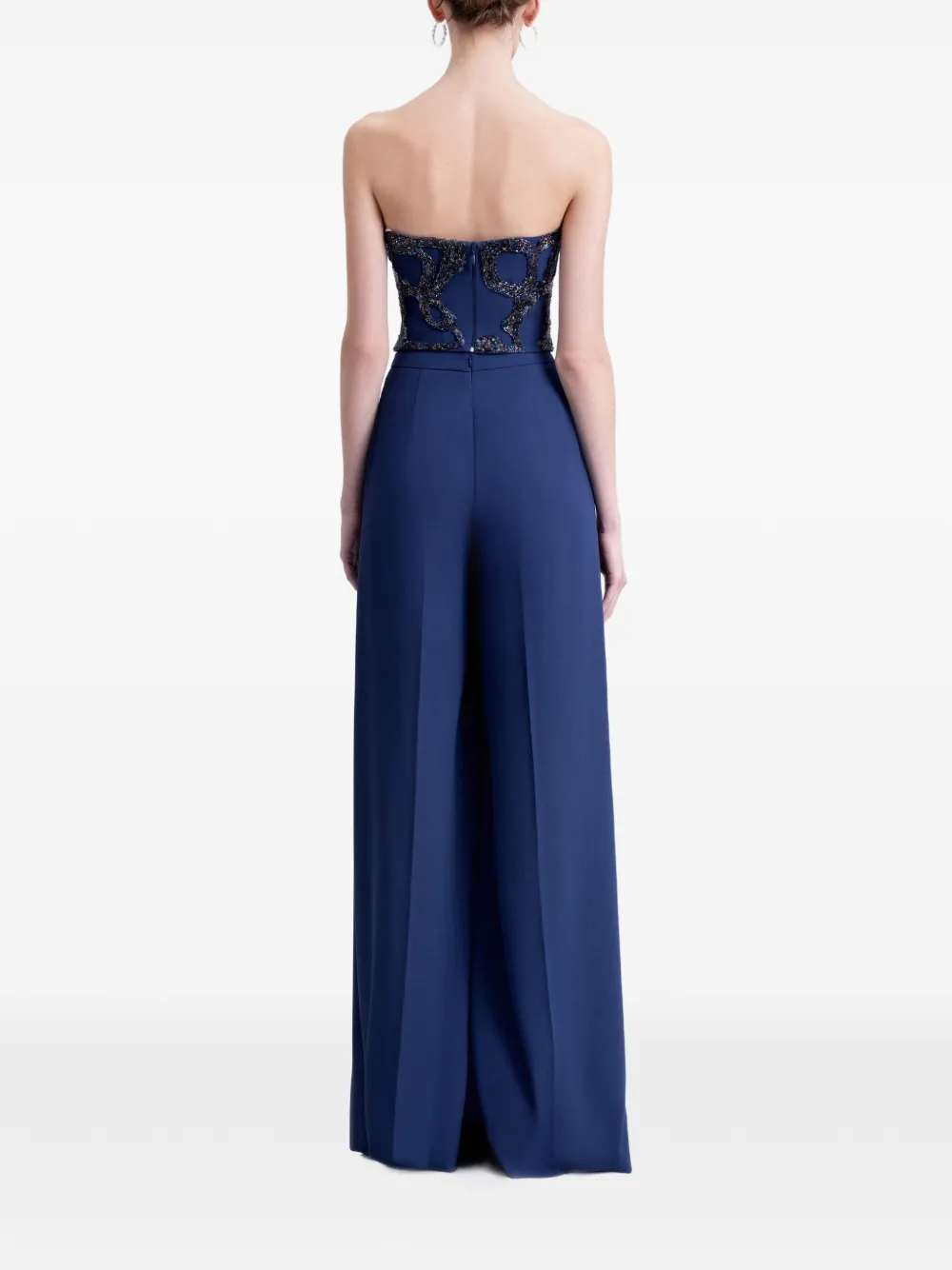 Gemy Maalouf Plooibroek met wijde pijpen Blauw