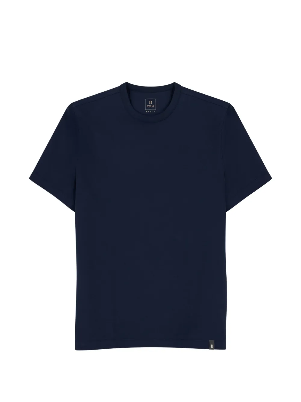 Boggi Milano T-Shirt in diagonal cotton-blend jersey B Tech - Blu