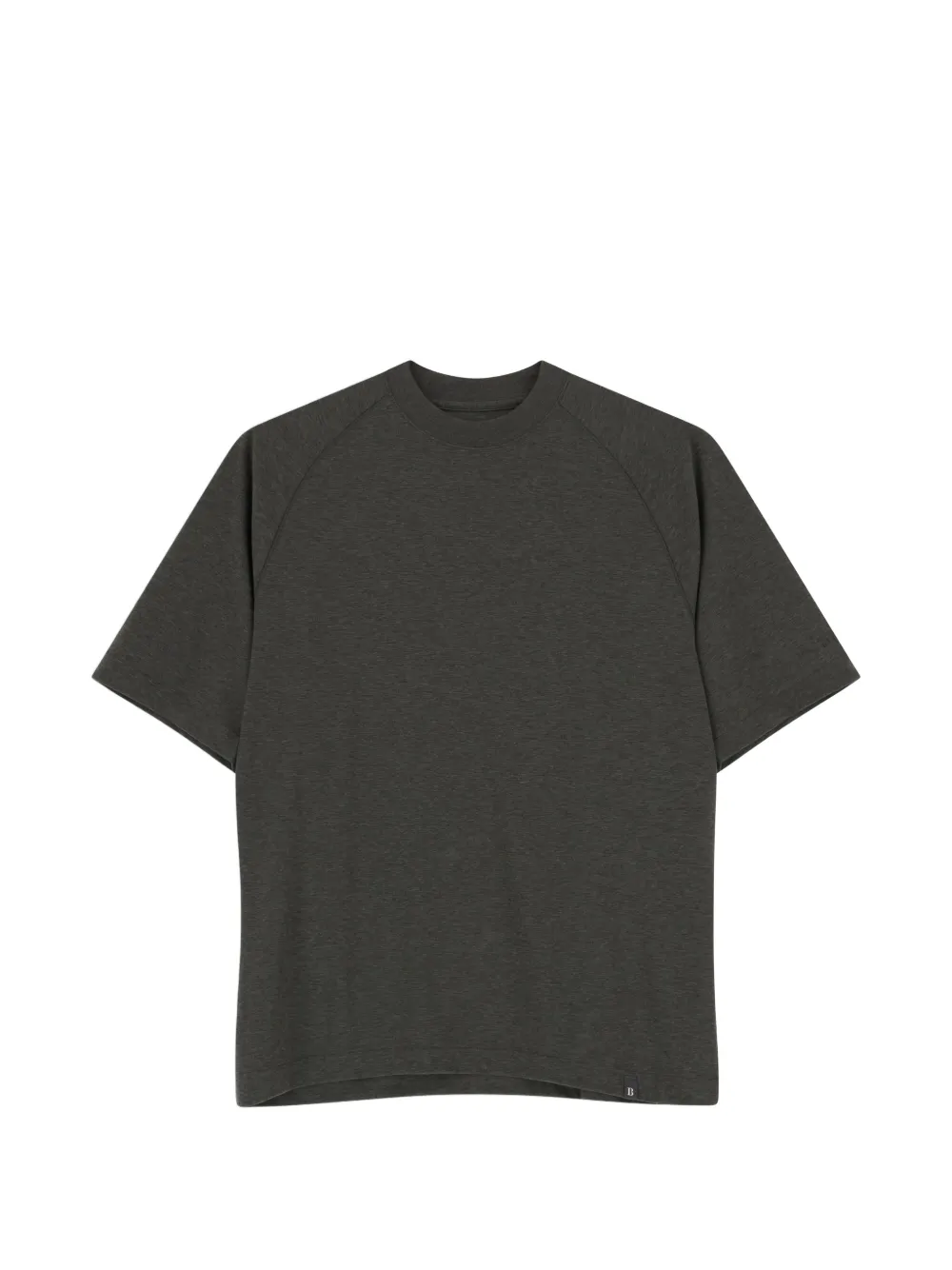 Boggi Milano T-shirt van piqué katoenblend mélange B-Tech Grijs