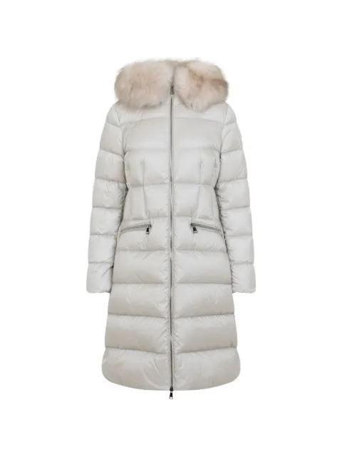 Moncler shearling-trim quilted coat