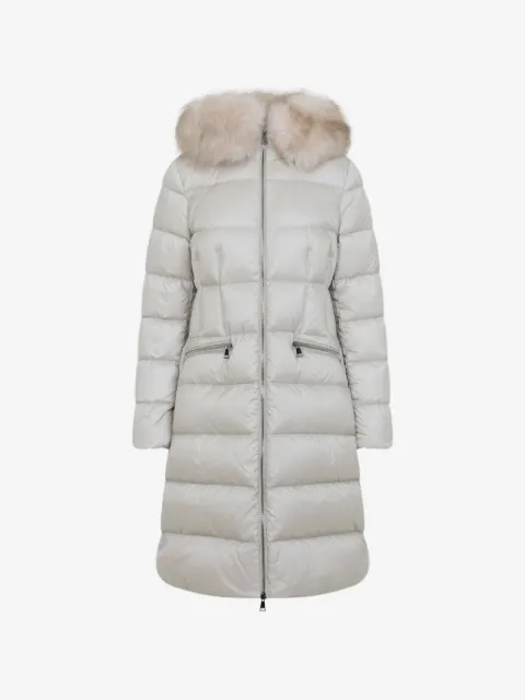 Moncler shearling-trim quilted coat