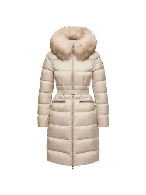 Moncler shearling-trim quilted coat