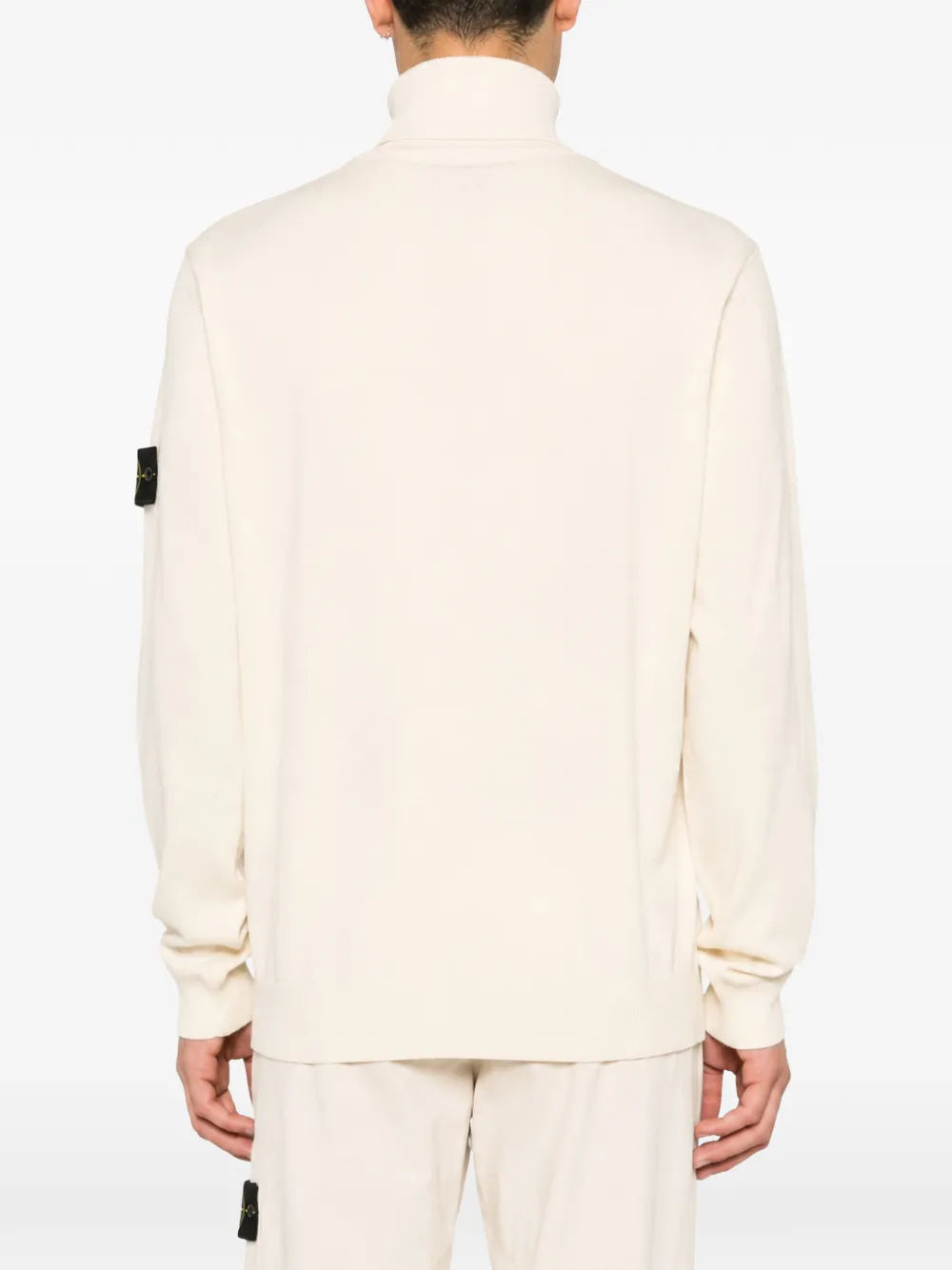 Stone Island 5100025 Light Pure RWS wollen regular-fit coltrui Beige