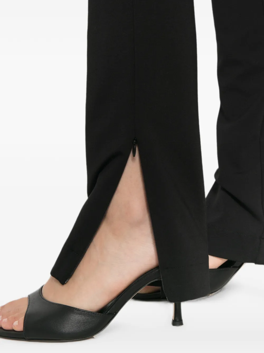 ERMANNO FIRENZE Slim-fit broek met ritszoom Zwart