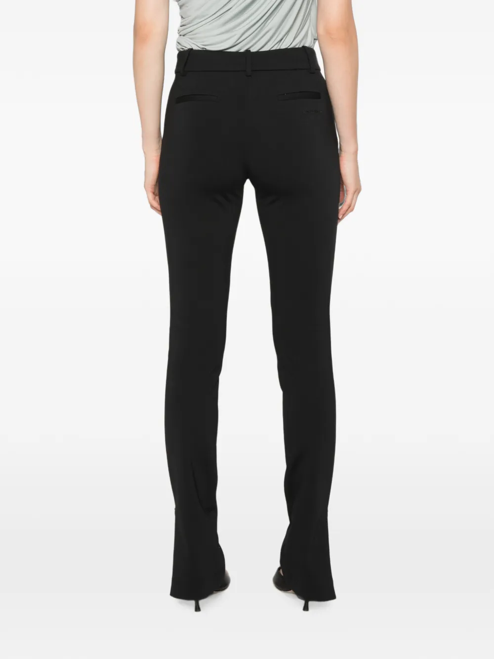 ERMANNO FIRENZE Slim-fit broek met ritszoom Zwart
