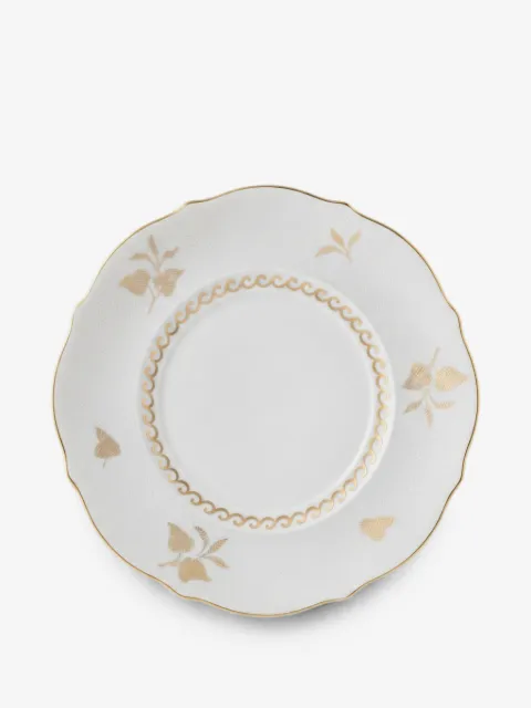 GINORI 1735 Elegance leaf-print plate