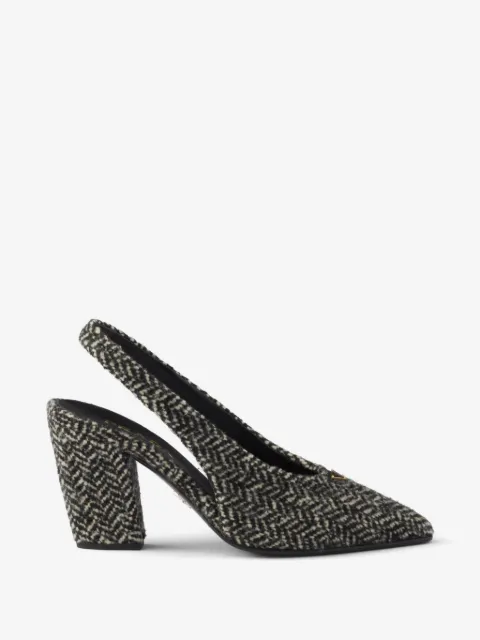 Prada escarpins Chevron à bride arrière