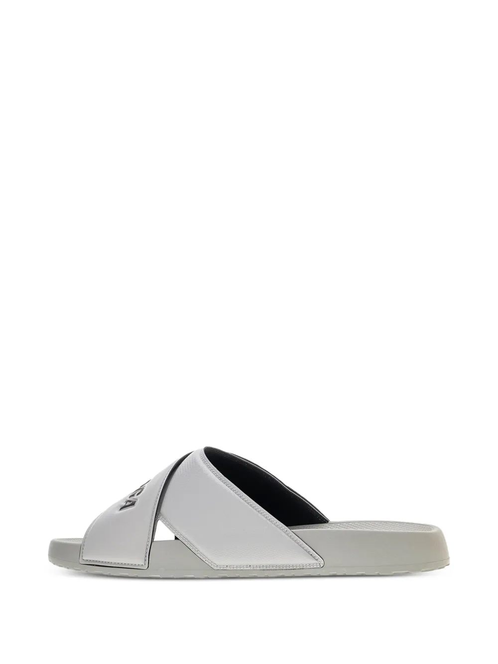 Balenciaga Sporty Pool Slides in Grey, view 3