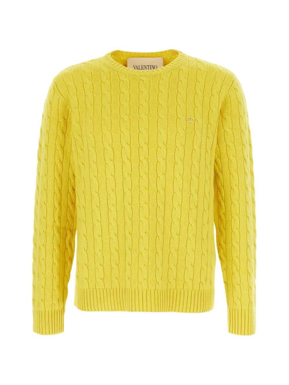 Valentino Garavani VLogo cable-knit sweater - Yellow