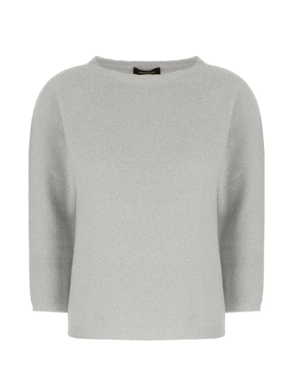 Fabiana Filippi boat-neck three-quarter-sleeve sweater - Grau